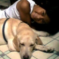 My little princess, AIYA with our baby lab, ARIES