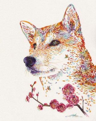 Illustration de l'article : 20 jolies peintures à l'aquarelle représentant des animaux composés de motifs floraux