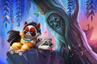 Illustration de l'article : 13 illustrations mettant en scène la célèbre Grumpy Cat dans des films Disney