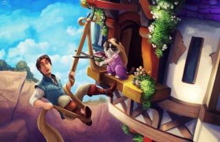 Illustration de l'article : 13 illustrations mettant en scène la célèbre Grumpy Cat dans des films Disney