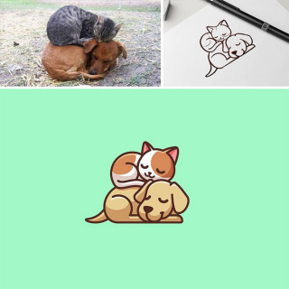 Illustration de l'article : Ces 20 jolies illustrations s'inspirent d'animaux de compagnie