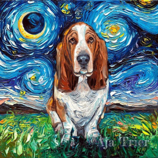 Illustration de l'article : 20 chiens deviennent les personnages centraux de l'oeuvre célèbre de Van Gogh, « La nuit étoilée »