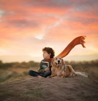 Illustration de l'article : 17 photos illustrant les douces aventures d'un garçon et de son Golden Retriever