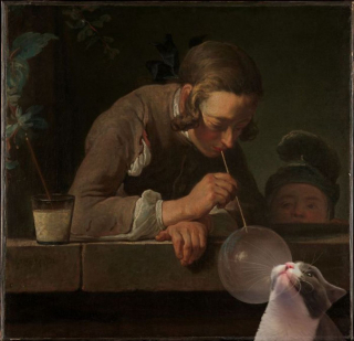 Illustration de l'article : 20 chats qui se sont incrustés dans des tableaux célèbres