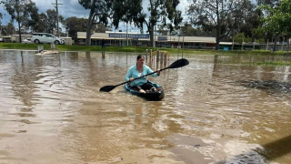 Illustration de l'article : Une bénévole saute sur son kayak pour sauver un chat piégé par les inondations