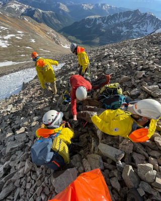 Illustration de l'article : Des secouristes bénévoles se lancent à la recherche d'un chien victime d'une chute vertigineuse de 180 mètres en montagne