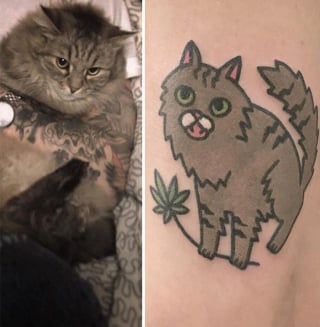 Illustration de l'article : 20 animaux de compagnie apparaissant dans des tatouages uniques en leur genre