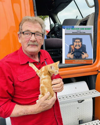 Illustration de l'article : Le passage marquant d'un chaton dans la vie d'un camionneur dont il a conquis et soigné le cœur