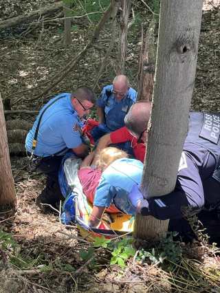 Illustration de l'article : Un homme se blesse en faisant une lourde chute, son chien passe en mode "Lassie" et prévient les voisins tout en veillant sur lui