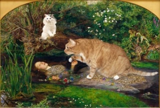 Illustration de l'article : 15 tableaux célèbres dans lesquels s'est immiscé un chat roux rondouillard grâce à son artiste de propriétaire