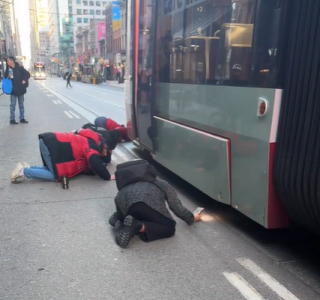 Illustration de l'article : Une après-midi ordinaire se transforme en mission de sauvetage d’animaux pour les passagers d’un tramway (vidéo)