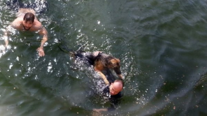 Illustration : Nîmes : il passe 20 minutes dans l’eau froide pour sauver son chien