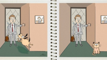 Illustration : 5 dessins qui illustrent avec humour les différences entre les chiens et les chats