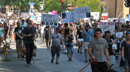 Illustration : Canada : manifestation contre les mesures anti-Pitbull à Montréal