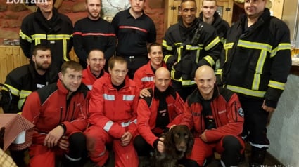 Illustration : Moselle : Les pompiers du GRIMP sauvent un chien de chasse