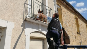 Illustration : Les gendarmes sauvent un Berger Allemand abandonné sur un balcon au soleil sans eau ni nourriture ! 