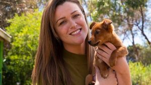 Illustration : L'adoption émouvante d'un chiot retrouvé dans une poubelle et enfermé dans un sac de croquettes