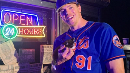 Illustration : Un chaton niché sous le moteur d'une voiture trouve le bonheur dans les bras d'un joueur de baseball