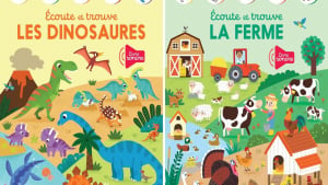 Illustration : "Ces livres sonores magnifiquement illustrés invitent les tout-petits à découvrir les dinosaures et la ferme !"