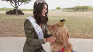Illustration : Allison Appleby est la première femme à avoir été élue Miss avec son chien d’assistance à ses côtés