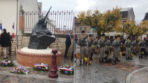 Illustration : Une sculpture commémorative dédiée aux chiens héros inaugurée dans la commune d'une des unités cynophiles les plus importantes d'Europe