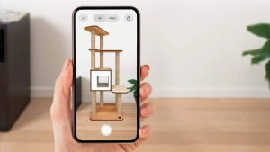 Illustration : Catit lance la réalité augmentée afin de visualiser les accessoires pour chat dans votre intérieur avant l'acte d'achat