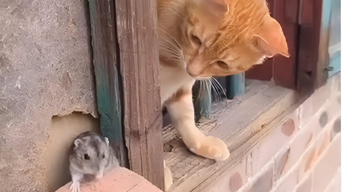 Illustration : "Alors que tout les sépare, ce chat et cette souris sont devenus les meilleurs amis du monde (vidéo)"