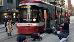 Illustration : "Une après-midi ordinaire se transforme en mission de sauvetage d’animaux pour les passagers d’un tramway (vidéo)"