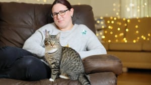 Illustration : "Par un revirement de situation inespéré, ce chat est passé d’un logement insalubre à une maison chaleureusement décorée pour Noël"